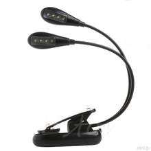 Led Book Light Mini Clip-On Flexible Bright LED Lamp Two Heads Light Book Reading Lamp For Bedroom Book Reader Light 2024 - buy cheap