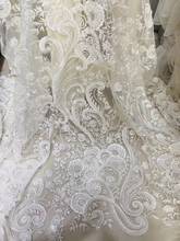 Модная J-566817 вышитая африканская французская кружевная ткань для свадебного платья 2024 - купить недорого