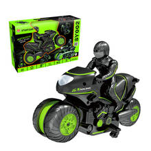 Coche acrobático de derrape de alta velocidad para niños, vehículo de motocicleta eléctrico con Control remoto 3D de 2,4 GHz, con luz, TSLM1 2024 - compra barato