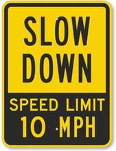 Новый дорожный Знак Ограничение замедления скорости тяжелый Алюминиевый металлический жестяной знак уличный знак 2024 - купить недорого