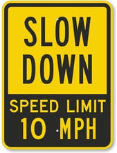 New Road Sign Slow Down Speed Limit Heavy-Duty Aluminum Metal Tin Sign Street Sign 2024 - buy cheap