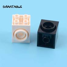 Smartable-bloques de construcción de 2x2x2 con 2 agujeros y anillo de clic, piezas MOC, juguete para niños, Compatible con las principales marcas 41533, 5 unids/lote 2024 - compra barato