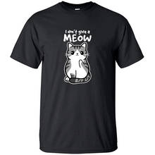 T camisa de manga curta impresso verão legal topo homens marca cabida nova ao ar livre tshirt kawaii gato eu não dar um mew casual t camisa impressa 2024 - compre barato