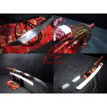 Японский меч naginata катана, пружинное стальное лезвие, заточенное лезвие 2024 - купить недорого