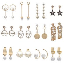 Yumfeel Brand Fashion Jewelry Pearl Earrings Metal Imitation Pearl Drop Earrings Women 2024 - buy cheap