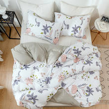 Jogo de cama 100% algodão, roupas de cama coloridas com flores, fronhas, capa de edredom, quarto, queen, king size 2024 - compre barato