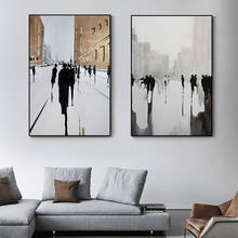 Abstracto posters britânicos impressões arte da lona moderna ins arte da parede fotos para sala de estar decoração casa nordic preto branco pintura 2024 - compre barato