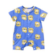 Pureborn Newborn Baby Romper Unisex Baby Clothes Summer Breathable Cotton Baby Boy Girl Outerwear Clothes Variety Prints 2024 - buy cheap