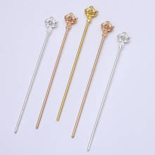 10pcs/lot 133mm 3 Color Alloy Hairpin Chinese Hair Sticks Bridal Hair Fork Hair Accessories For Women 2024 - buy cheap