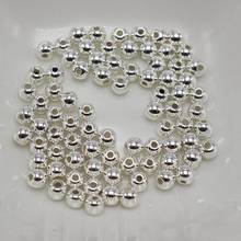 2000 Серебристые цветные пластиковые круглые бусины 3 мм Гладкие шарики 2024 - купить недорого