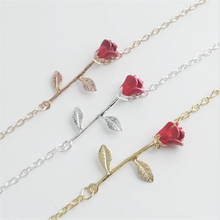 Valentines Day Gift for Girlfriend Rose flower Bracelet/ Necklace Jewelry Accessories Wedding Souvenir Present Party Gift -S 2024 - buy cheap