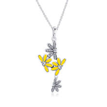 Dazzling Half Daisies Necklace Pendant 100% 925 Sterling Silver Jewelry Free Shipping 2024 - buy cheap