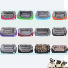 Cama para cachorro e gato, grande, 8 cores, quentinho, confortável, casinha para cachorro, macio, lã, ninho, cesto, tapete, outono, inverno, canil impermeável 2024 - compre barato