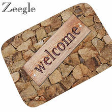 Zeegle-Felpudo de bienvenida, alfombra antideslizante para baño, ducha, pasillo, franela, suave, absorbente, para puerta exterior 2024 - compra barato