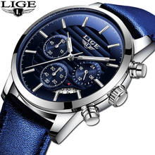 LIGE Top Brand Hot Men's Analog Quartz Sport Watches Men Luxury Business Watch Fashion Leather Waterproof Wrist Watch Male Clock 2024 - buy cheap