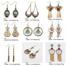 Vintage Boho Earrings Bohemian Jewelry Drop Earrings Women's Earrings With Stone Pendientes 2020 2024 - buy cheap