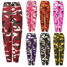 Women Camo Cargo High Waist Hip Hop Trousers Pants Military Army Combat Camouflage Long Pants Hot Capris 2024 - buy cheap