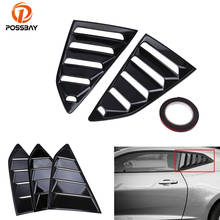 POSSBAY 2Pcs Black Car Side Window Louver Vent Scoop ABS Auto Exterior Rear Side Windows Stickers for Chevy Camaro Coupe 16-18 2024 - buy cheap