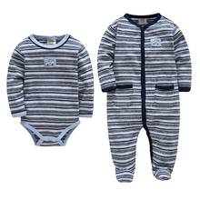 Boys Romper Infant Baby Romper Clothing Sets Classic Stripe Children Jumpsuit Long Sleeve Toddler Sweatshirts Kids Jumper 2024 - buy cheap