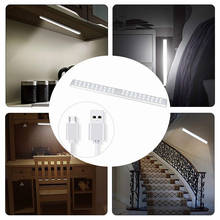 Luz noturna usb com sensor de movimento, 40 leds, recarregável, sensor pir, luz noturna para armários, gabinete, guarda-roupas, sala de cozinha