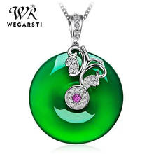 WEGARSTI-collar con colgante de Calcedonia para mujer, gargantilla de Plata de Ley 925 con piedras preciosas, cadena llamativa, venta al por mayor 2024 - compra barato