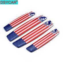 DSYCAR 4PC/SET America Flag Car Door Edge Guard Strip Scratch Protector Anti-collision Trim door edge Guard Stickers 2024 - buy cheap