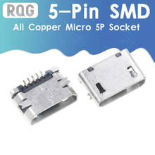 Conector Micro 5P SMD sin rizador MK5P, conector hembra, USB, totalmente de cobre 2024 - compra barato