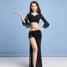 Belly Dance Training Clothing Outfits Adult Women Costume Bellydance Class Wear Top and Long Skirt Suit Sexy Practice Clothes 2024 - buy cheap