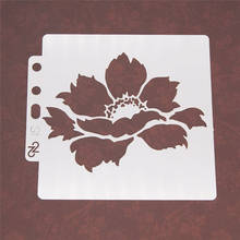 Comprar Plantillas decorativas de dos flores para pared, libro de recortes  colorear, álbum en relieve, bricolaje, 14x13cm