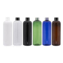500ml Refillable Amber Blue Green Plastic Liquid Bottle With Plastic Screw Lids Clear White black PET Cosmetic Big Size Bottle 2024 - buy cheap