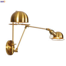 IWHD 2 Heads Gold Retro Wall Lights For Home Lighting Bedroom Porch Stair Light Loft Decor Industrial Vintage Wall Lamp Sconce 2024 - buy cheap