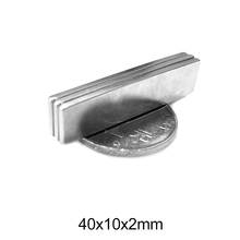5~50PCS 40x10x2 Block Strong Sheet Rare Earth Magnet N35 Rectangular Neodymium Magnets N35 40x10x2mm Search Magnet 40*10*2 mm 2024 - buy cheap