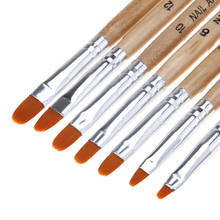 Ferramentas de manicure com pincel para desenho de unhas, caneta pincel acrílica polyuv 7 tamanhos 2024 - compre barato