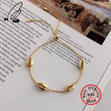 Conch Shell 925 Sterling Silver Hollow Gold Chain Adjustable Bracelet For Women Bohemian Pulseras Plata De Ley 925 Mujer Jewelry 2024 - buy cheap