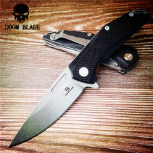 200mm 100% D2 Blade, Ball Knife Folding Knife, 60HRC, Hunting Knife with G10 Handle, Outdoor Survival Tactical EDC Tool 2024 - buy cheap