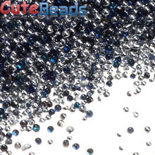 0.6-0.8MM 1set High quality two-tone shining Nail Art Caviar Nonporous Beads Glass Micro Ball DIY Decorations 2024 - buy cheap