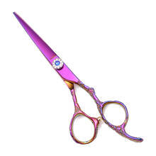 Hair Scissors 5.5" 6" 440C Customize Logo Barber Hair Cutting Scissors 9002# Thinning Shears Salon Haircut Add Wooden Case Salon 2024 - buy cheap