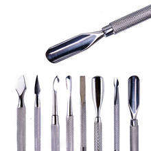 1pcs Double-ended Stainless Steel Cuticle Pusher Dead Skin Push Remover For Pedicure Manicure Nail Art Cleaner Care Tool 2024 - buy cheap