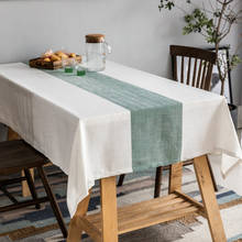 Nueva Plaza mantel para comedor rectángulo mantel para fiesta de boda de algodón toallas de lino cubierta de mesa para cocina decoración del hogar 2024 - compra barato