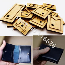 DIY leather craft card holder small folded wallet die cutting knife mold metal hollowed punch tool set 110x75mm 2024 - buy cheap