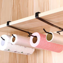 Roll Paper Holder Kitchen roll holder Towel rack Shelf Plastic wrap storage rack for Kitchen bathroom Punch Free Wall Mount 2024 - buy cheap