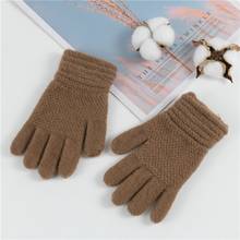 Gloves Winter Kids Winter Solid Knitted Mittens Winter Full Finger Windproof Baby Girls Boys Warm Elastic Gloves Варежки Зимние 2024 - buy cheap