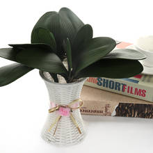 Phalaenopsis-Hoja de mariposa falsa, Planta Artificial, flores decorativas, Material auxiliar, decoración de hojas de orquídeas 2024 - compra barato