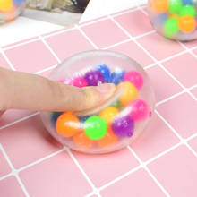 Funny Slow Soft Kid Decompression Balls Vent Hand-squeezed Colored Beads Grape Balls Tricky Water Ball Decompression Toy 2024 - buy cheap