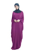 Turkey Muslim Abaya Dress Women Bat Sleeve Moroccan Kaftan Loose Hijab Dresses Prayer Garment khimar Robe Maxi Islamic Clothing 2024 - buy cheap