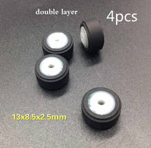 4pcs 13mmx8.5x2.5 double layer wheel belt pulley rubber audio pressure recorder cassette deck pinch roller tape Stereo player 2024 - buy cheap