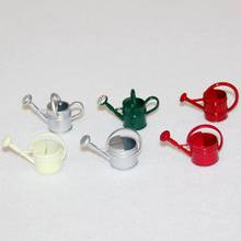 Dollhouse Miniature Furniture 1:12 Metal Watering Can Garden Miniature Decoration For Children Kids Dolls Accessories 2024 - buy cheap