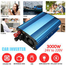 12V/24V to 220V 3000W/4000W Car Power Inverter Sine Wave USB Converter Solar Inverter Intelligent Voltage Display 2024 - buy cheap