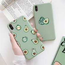 Cute Avocado Matte Phone Case For iPhone XS Max 11 Pro 6 6S 7 Plus X XR 5 5S SE Soft Silicone Candy Color For iPhone 8 Plus Case 2024 - buy cheap