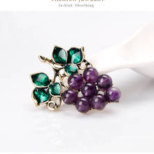 3pcs/lot Fashion grape Enamel Brooches 2019 Women Men's Weddings fruit Brooch Pins best Christmas gift 2024 - buy cheap